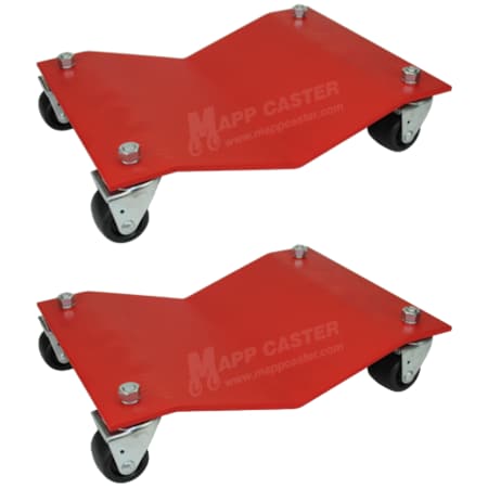 Mapp Caster 12" x 16" Auto Dollies Set of Two - 2,400 Lbs Capacity M998101